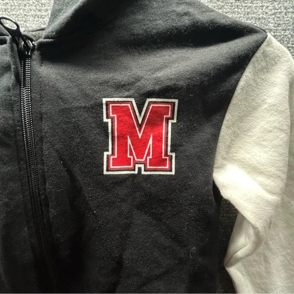 Disney Minnie Mouse Size 4 Kids Black, White, and Red Zip-Up Hoodie Jacket - Picture 4 of 11